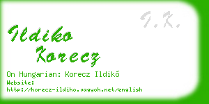 ildiko korecz business card